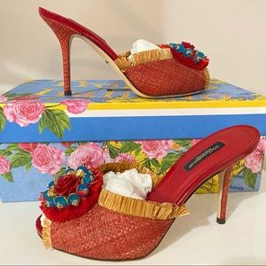 Dolce & Gabbana Red High Heel Sandals
